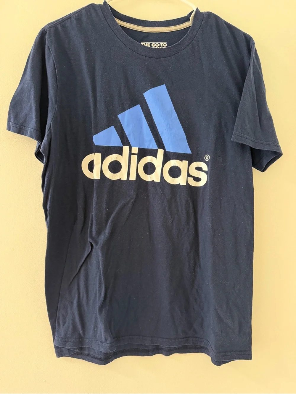 adidas Men’s Navy Tee with Light Blue Logo